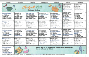 August Gardens Calendar